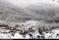 برف پائیزی در ارتفاعات گیلان+تصاویر