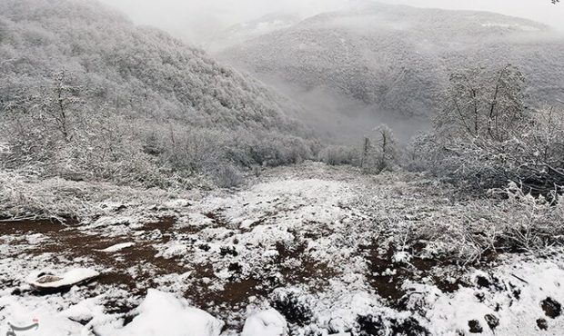 برف پائیزی در ارتفاعات گیلان+تصاویر